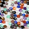 Mixed Gemstone 8mm Simple Faceted Star Cut Beads - 15 inch strand