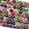 Special Cracked Agate 8mm Faceted Round Beads in a Fall Jewel Tone Mix - 15 inch strand