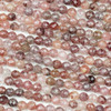 Strawberry Quartz 6mm Faceted Round Beads - 15 inch strand