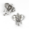 Silver Pewter 32x36mm Elephant Head Pendant - 3 per bag