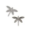 Silver Pewter 34x28mm Dragonfly Pendant (no loop) - 10 per bag