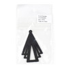 Aspen Wood Laser Cut 45x69mm Black Layered Geometric Triangle Pendant - 1 per bag