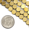 Cherry Tree Beads Brass 6mm Full Moon Beads - 8 inch strand  Cherry Tree Beads Brass 6mm Full Moon Beads - 8 inch strand