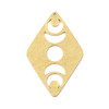 Coated Brass 25x40mm Moon Phase Diamond Shaped Components - 2 per bag - XJ-059c