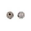 Natural Stainless Steel 8mm Guru Bead with Arches - ZN-65949, 1 per bag