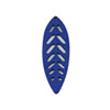 Aspen Wood Laser Cut 27x78mm Blue Leaf Pendant - 1 per bag