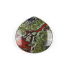 Dragon Blood Jasper 40mm Top Front to Back Drilled Almond Pendant with a Flat Back - 1 per bag