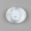Cherry Tree Beads Selenite 2.5 inch Honey Bee Engraved Palm Stone  Cherry Tree Beads Selenite 2.5 inch Honey Bee Engraved Palm Stone