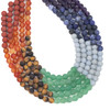 Matte Chakra 8mm Round Gemstone Artisan Strand - 15 inch strand