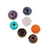 Large Hole Chakra 10mm Faceted Rondelle Bead Set with a 2.5mm Drilled Hole - 7 beads per bag