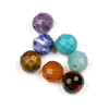 Large Hole Chakra 12mm Faceted Round Bead Set with a 2.5mm Drilled Hole - 7 beads per bag