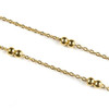 Gold Plated Stainless Steel 3mm Ball and Curb Chain - 2 meters, SS09g-2m