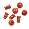 Cherry Tree Beads Red Jasper 10mm Guru Bead with 7x10mm Tower - 1 set per bag 