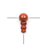 Cherry Tree Beads Red Jasper 10mm Guru Bead with 7x10mm Tower - 1 set per bag 