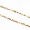 Cherry Tree Beads Raw Brass Chain with 2.5x3.5mm Small Oval Links alternating with 2x6mm Octahedron Links - JX-1045 - 2 meters 