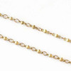 Raw Brass Chain with 2.5x3.5mm Small Oval Links alternating with 2x6mm Octahedron Links - JX-1045 - 2 meters