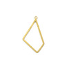 Cherry Tree Beads Coated Brass 21x36mm Irregular Diamond Component with Loop - 6 per bag - JG00130c 