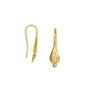 Cherry Tree Beads Coated Brass 6x22mm Teardrop Hook Ear Wires with 1 Loop - 6 pairs/12 pcs per bag - JZ00029c 