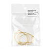 Coated Brass 29x40mm Oval Shaped Hoop Ear Wires - 2 pairs/4 pcs per bag - WR00073c