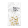Coated Brass 32x35mm Star Shaped Hoop Ear Wires - 2 pairs/4 pcs per bag - WR00423c