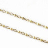 Cherry Tree Beads Coated Brass Chain with 2.5x3.5mm Small Oval Links alternating with 2x6mm Octahedron Links - JX-1045c - 2 meters 