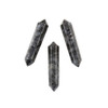 Black Labradorite/Larvikite 8x40mm Top Drilled Double Terminated Petite Hexagonal Point Pendant - 1 per bag