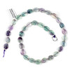 Rainbow Fluorite 8x10-11mm Faceted Oval Beads - 4mm thick, 16 inch strand