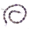 Chevron Amethyst 10x14mm Faceted Tube Beads - 15 inch strand