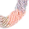 Multicolor Morganite 4mm Faceted Round Beads - 15 inch strand