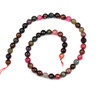 Cracked Agate 8mm Faceted Rounds in a Dark Jewel Tone Mix - 15.5 inch strand