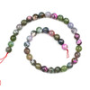 Cracked Agate 10mm Faceted Rounds in a Green and Pink Mix - 15.5 inch strand