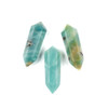 Amazonite 17x50mm Top Drilled Double Terminated Hexagonal Point Pendant - 1 per bag