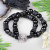 Black Obsidian Button Bracelet Kit - bkit-029