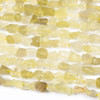 Cherry Tree Beads Lemon Quartz 8-12mm Natural Nugget Beads, Not Polished - 16 inch strand 