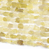Lemon Quartz 8-12mm Rough Nugget Beads - 16 inch strand
