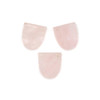 Cherry Tree Beads natural gemstone rose quartz shield pendants, measuring 18x20mm with front-to-back drilling, featured in soft pink tones, 1 piece per bag.