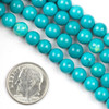 Cherry Tree Beads Dyed Turquoise Howlite 6mm Mala Round Beads - 115 beads per strand 