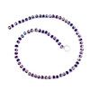 Crystal 4x6mm Opaque Blue and Purple Rainbow Faceted Heishi Beads - 16 inch strand