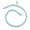 Crystal 5x8mm Opaque Wedgewood Blue Faceted Heishi Beads with an AB finish - 16 inch strand