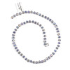 Crystal 4x6mm Opaque Blue Grey Faceted Heishi Beads with an AB finish - 16 inch strand