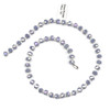 16-inch strand of 5x8mm blue gray opaque faceted heishi glass crystal beads with a shimmering AB finish, offered by Cherry Tree Beads.