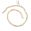 16-inch strand of 4x6mm faceted heishi glass crystal beads in a warm honey kissed cream tone, featured by Cherry Tree Beads.