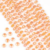 Crystal 4x6mm Opaque Apricot Faceted Heishi Beads with an AB finish - 16 inch strand