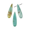 Amazonite 10x40mm Top Drilled Teardrop Pendant with a Flat Back - 1 per bag