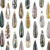 Ocean Jasper 10x40mm Top Drilled Teardrop Pendant with a Flat Back - 1 per bag