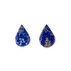 Lapis approximately 12x16mm Rough-Cut Polished Top Drilled Teardrop Pendants - 1 pair/2 pieces per bag