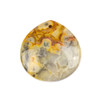 Crazy Lace Agate 40mm Top Front to Back Drilled Almond Pendant with a Flat Back - 1 per bag