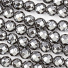 Hematite 8mm Faceted Round Beads - 15 inch strand