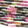 Rainbow Tourmaline 3x5mm Rondelle Beads - 16 inch strand