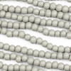 Grey Schima Superba Wood 6mm Round Beads - 15 inch strand